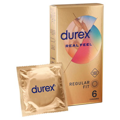 Durex Real Feel – Προφυλακτικά χωρίς λάτεξ (6 τεμάχια) -1